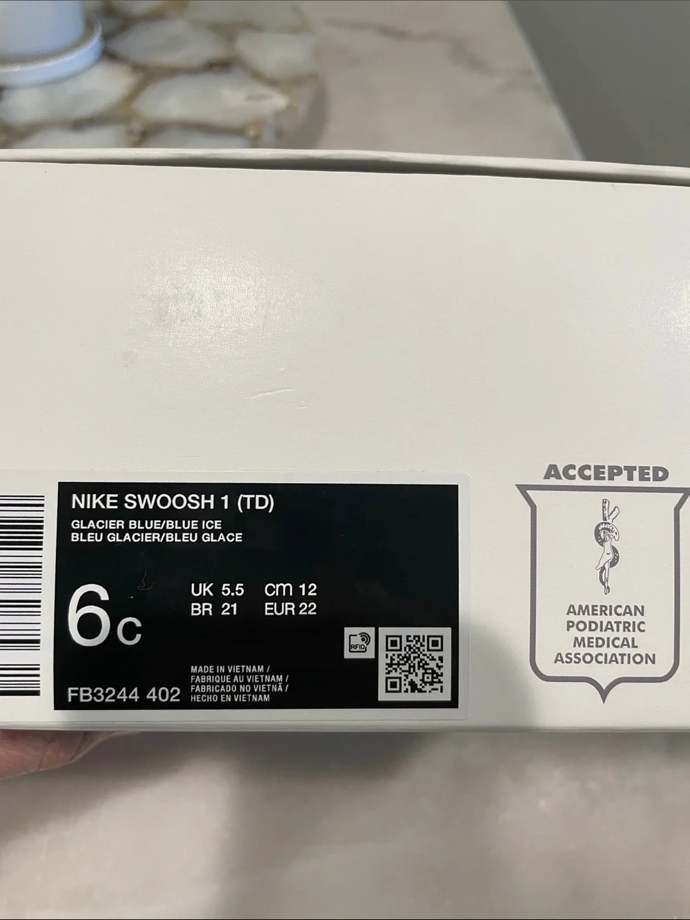 Nike Baby/Toddler Glacier /Ice Blue Flyknit Slip-On Shoes